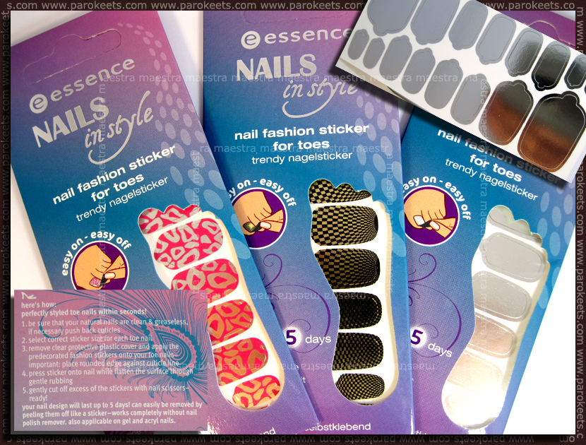 Instructions: Essence - Nails In Style: Nail Fashion Stickers For Toes