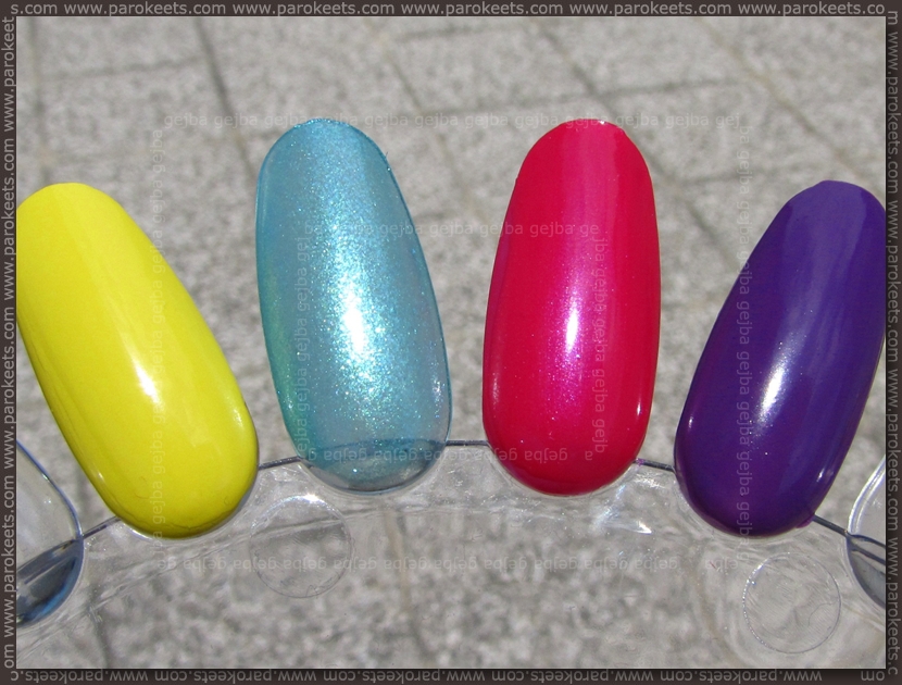 H&M Summer Nails nail polishes 2011 - Yellow, Metallic Blue, Pink, Purple