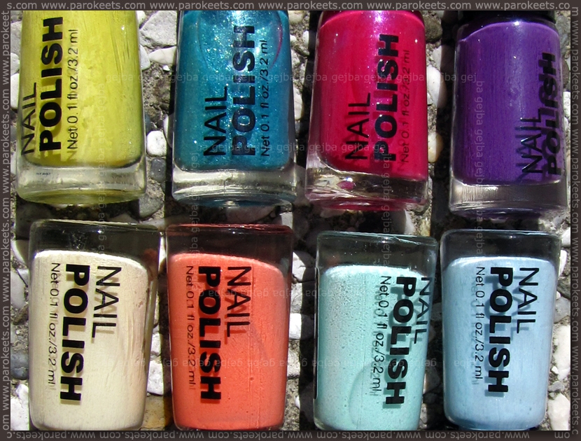 H&M Summer Nails nail polishe sets by Parokeets
