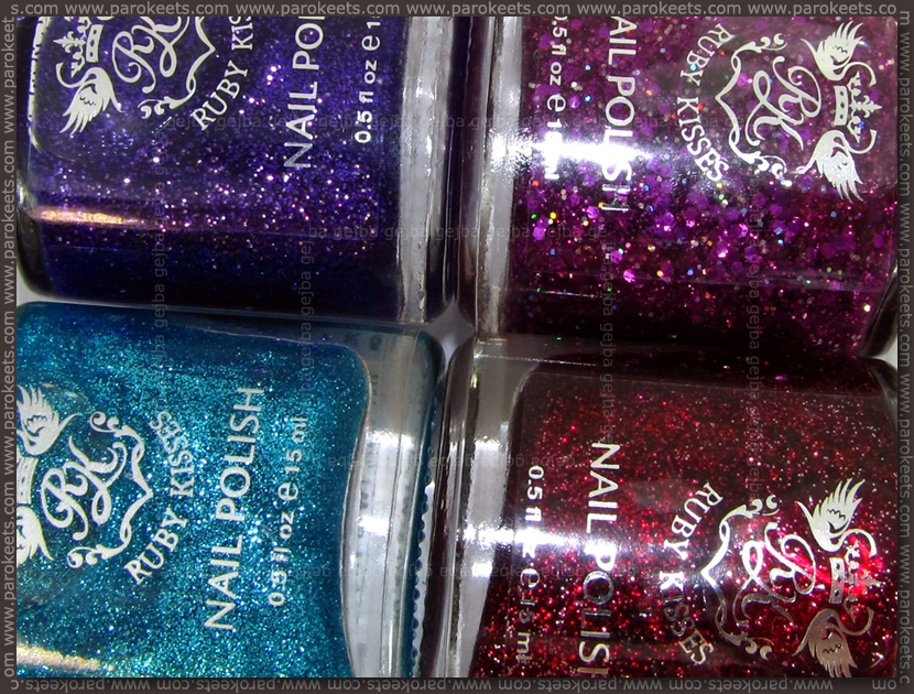 Ruby Kisses - All Purpled Out, Ruby Slippers, Baby Blue, Crazy Night Out by Parokeets