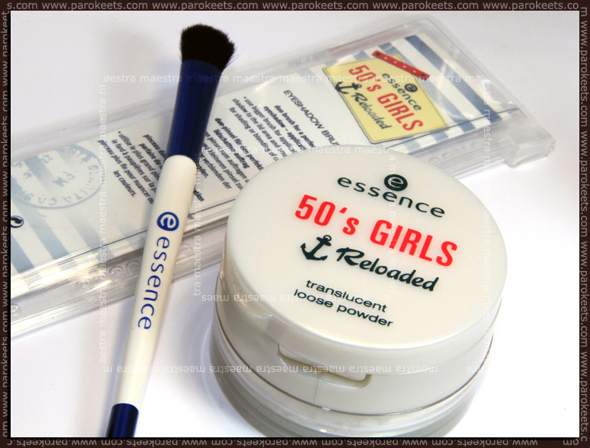 Essence - 50's Girls Reloaded: eyeshadow brush and translucent loose powder