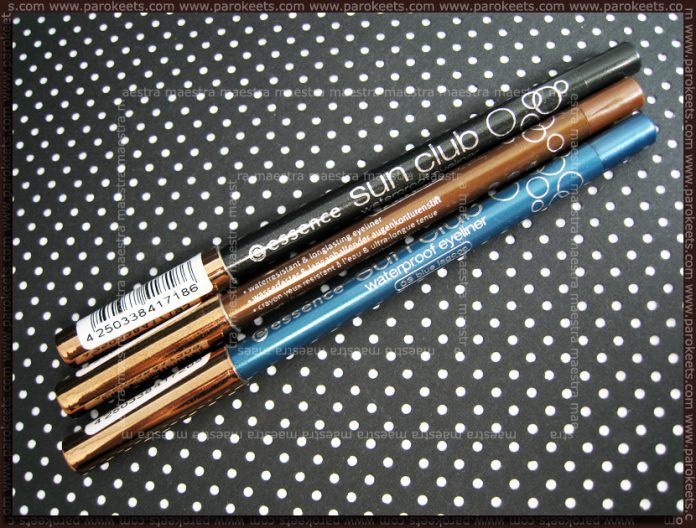 Essence - Sun Club Waterproof Eyeliners: Blue lagoon, Lake shore, Dark water