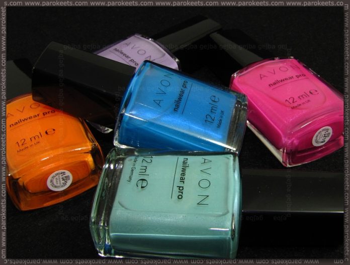 Avon Nailwear Pro - 5 new nail polishes for spring 2012