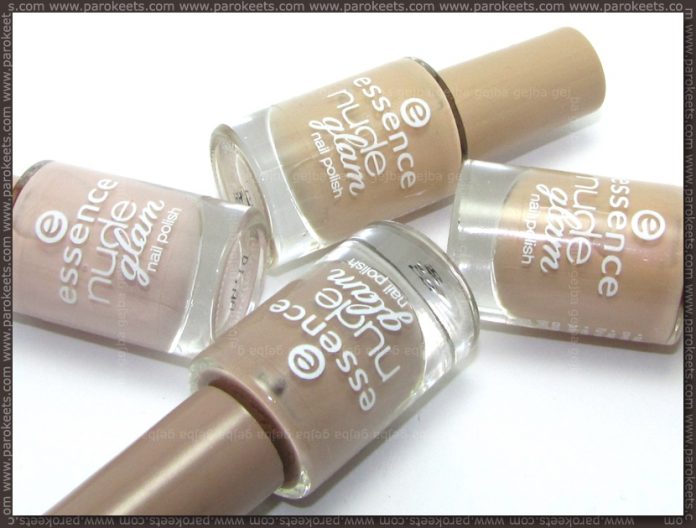 Essence Nude Glam nail polishes - bottles
