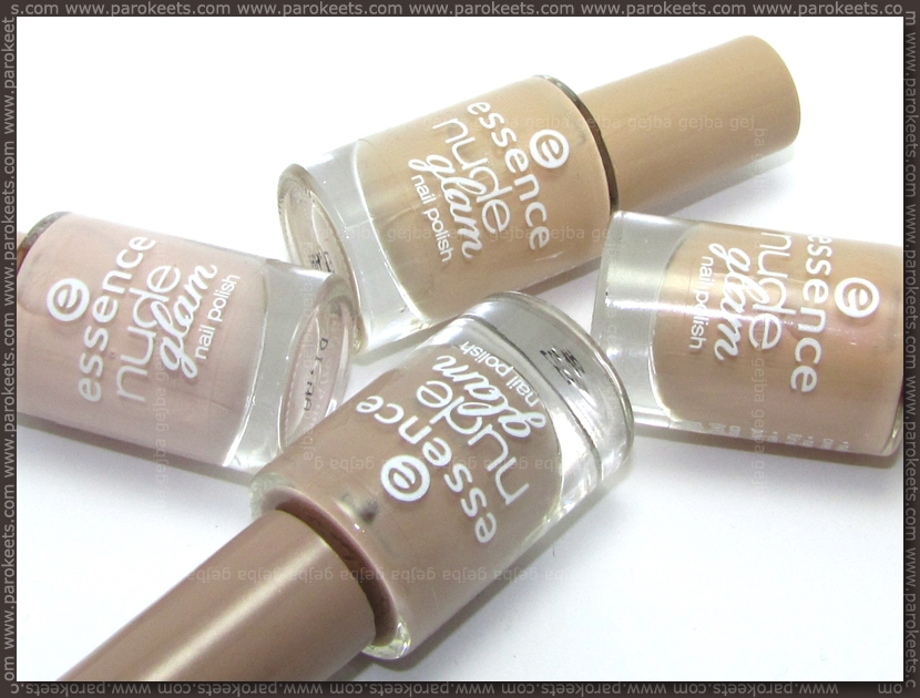 Essence Nude Glam nail polishes - bottles