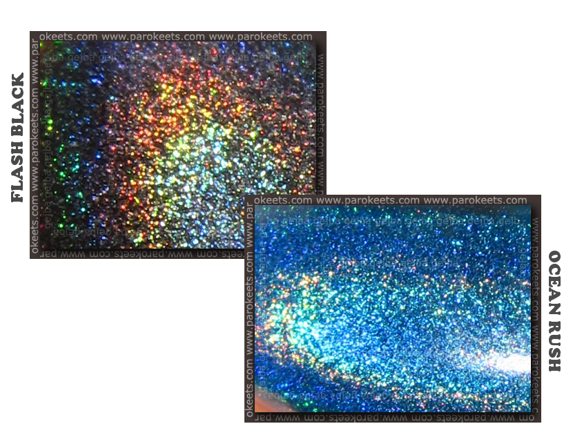 Layla Hologram Effect: Flash Black, Ocean Rush (detail)