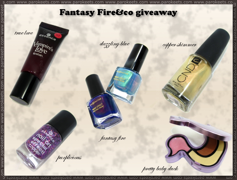 Parokeets Fantasy Fire giveaway for FB fans