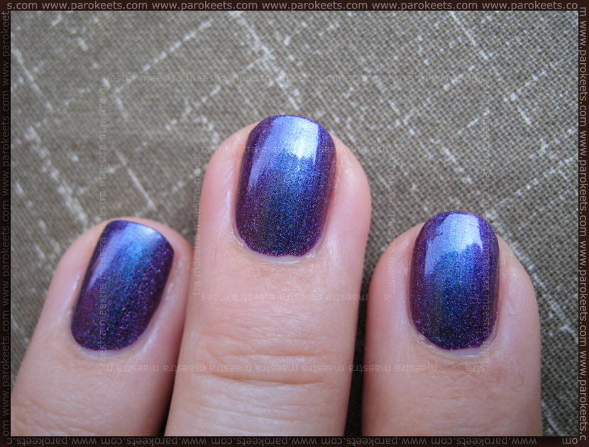 Swatch: Color Club - Wild At Heart and Sally Hansen - Nail Prisms - Garnet Lapis (layering)