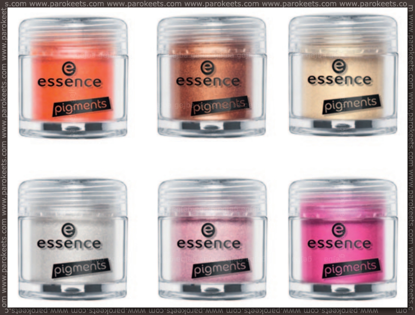 Essence Colour Arts pigments: 07, 08, 09, 10, 11, 12