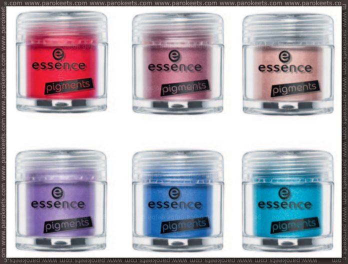 Essence Colour Arts pigments: 13, 14, 15, 16, 17, 18