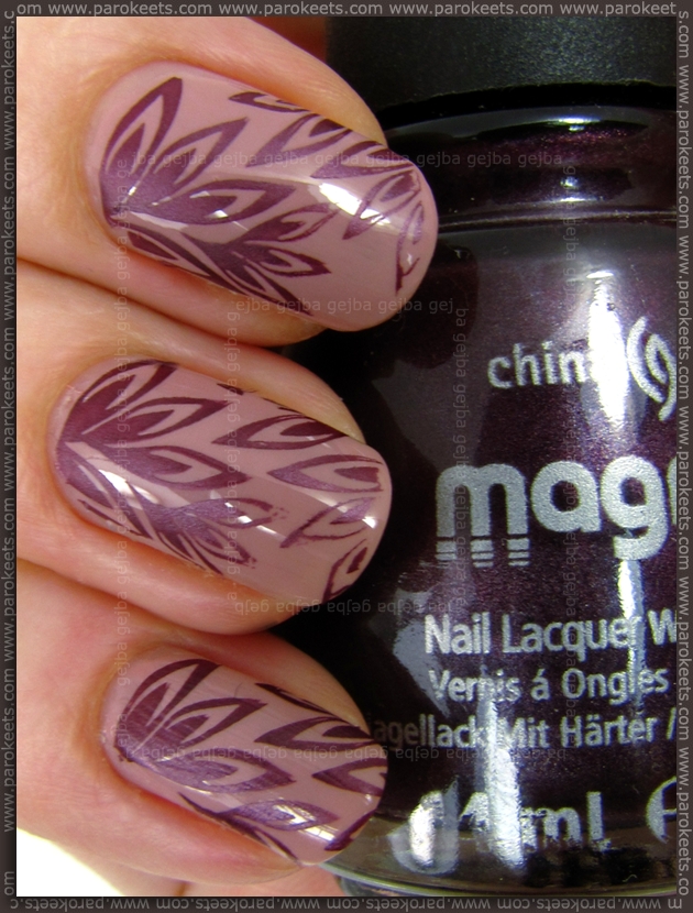 Konadicure: L'Oreal Rose Bagatelle + China Glaze Instant Chemistry + BM 210