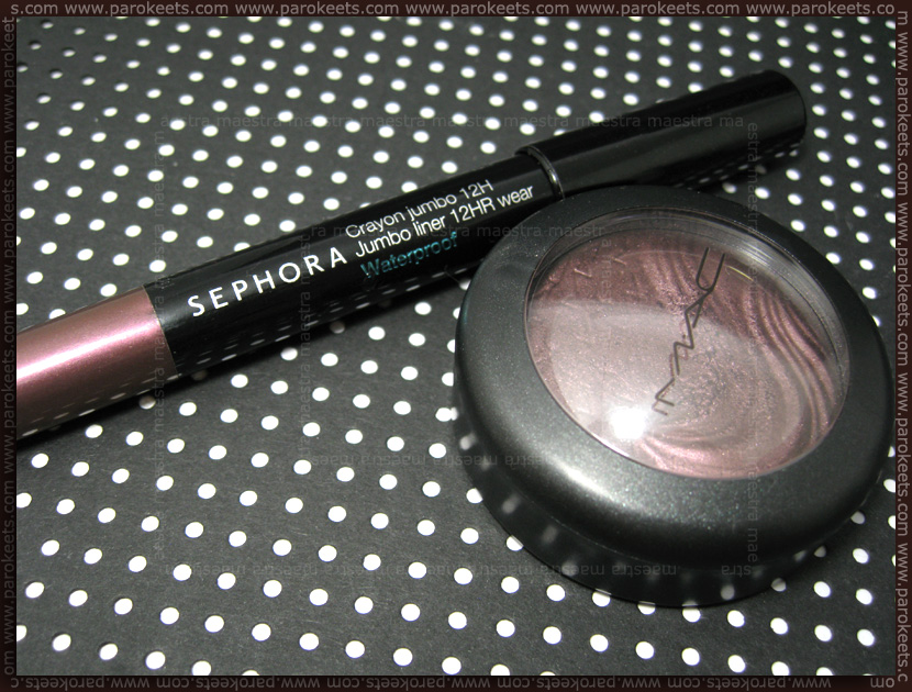 MAC Extra DImension Shadows in Rich Core, Sephora 12h Jumbo Liner in Purple MAC Extra DImension Shadows in Rich Core, Sephora 12h Jumbo Liner in Purple