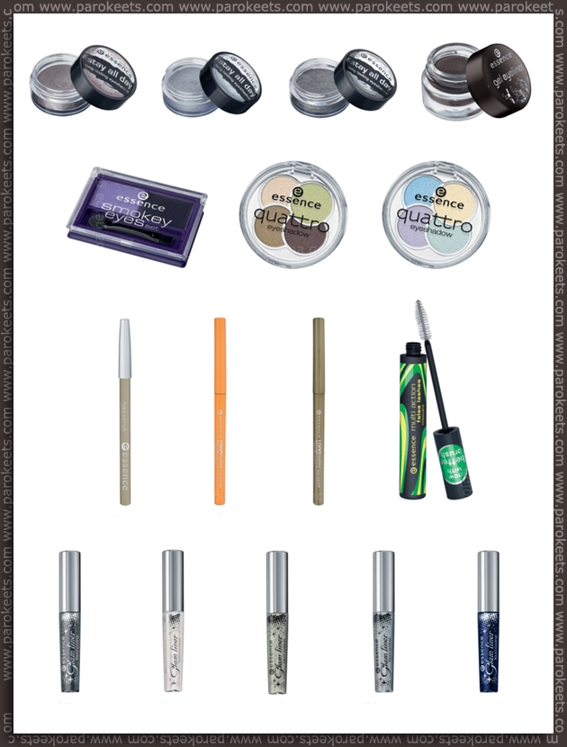 Essence going away products - fall 2012 - eyeshadows, eyeliners