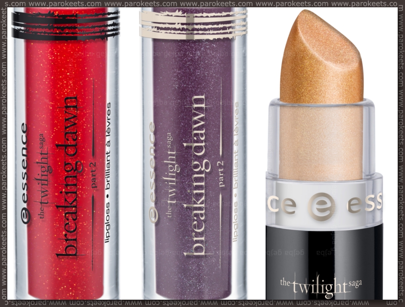 Essence Twilight Breaking Dawn TE: lipstick, lipglosses (preview) Essence Twilight Breaking Dawn TE: lipstick, lipglosses (preview)