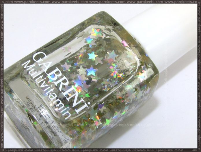 Gabrini 401 holo star glitter nail polish