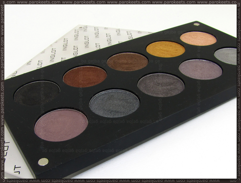 Inglot Freedom System eyeshadow palette: warm vs. cool