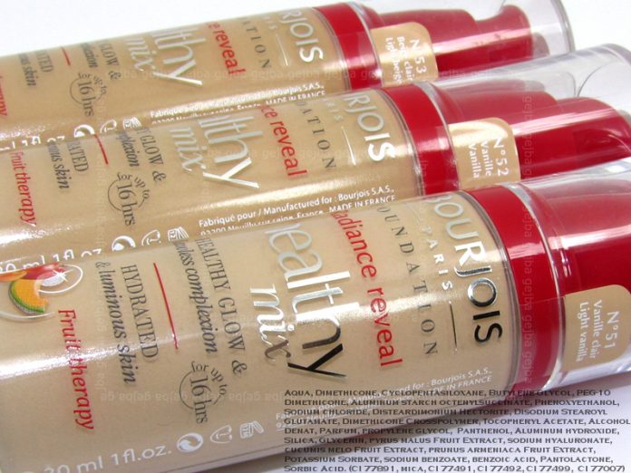 Bourjois Healty Mix new 2013 liquid foundation + INCI