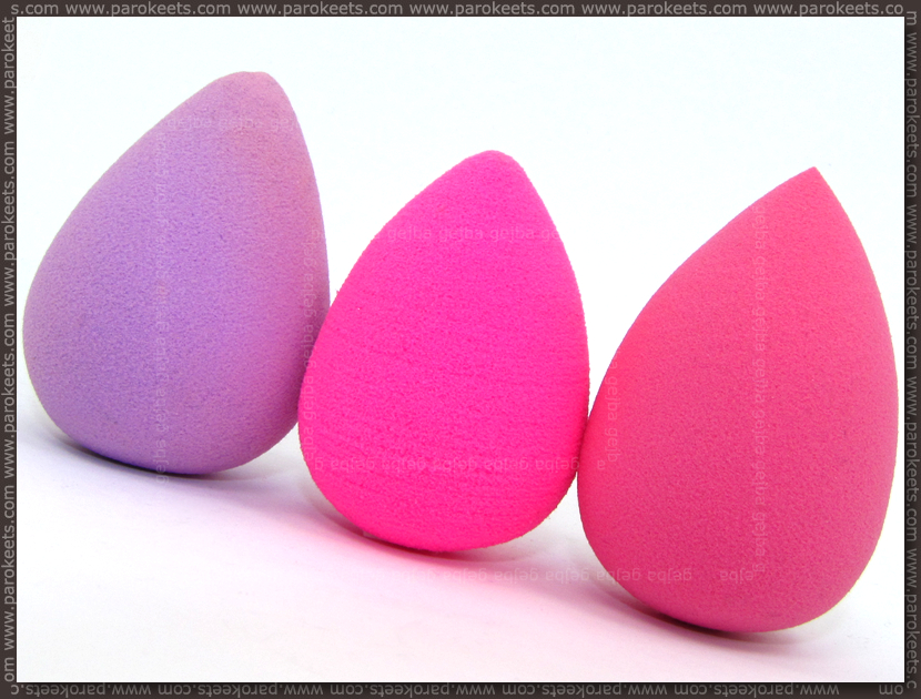 Comparison Beauty Blender vs. Essence vs. Ebeline make up sponge