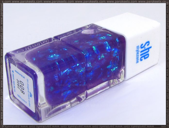 S-he 008 flakie nail polish swatch