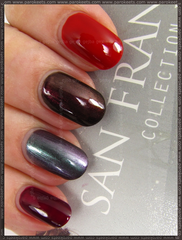 OPI San Francisco mini set swatches