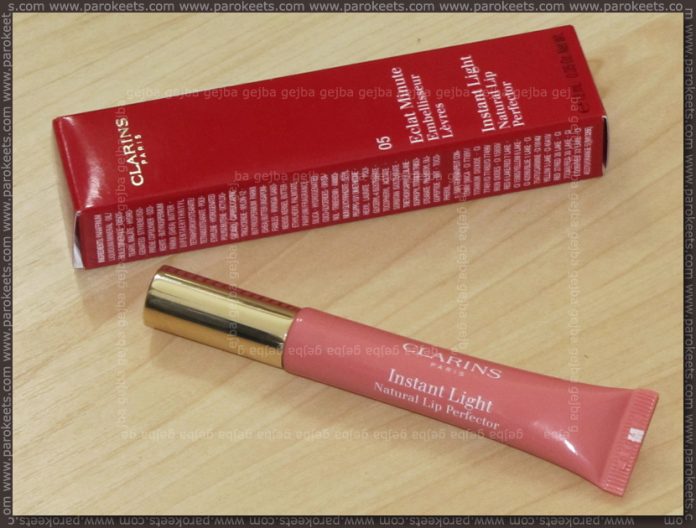 Clarins Instant Light Natural Lip Perfector 05 Candy Shimmer packaging