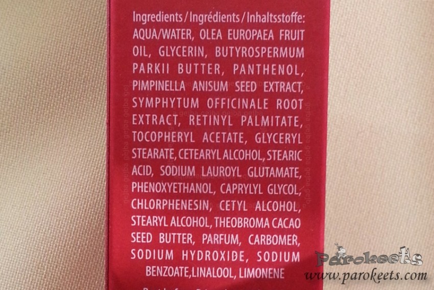 Bocassy Serum INCI ingredients