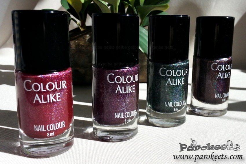 Colour Alike dark holographic nail polish