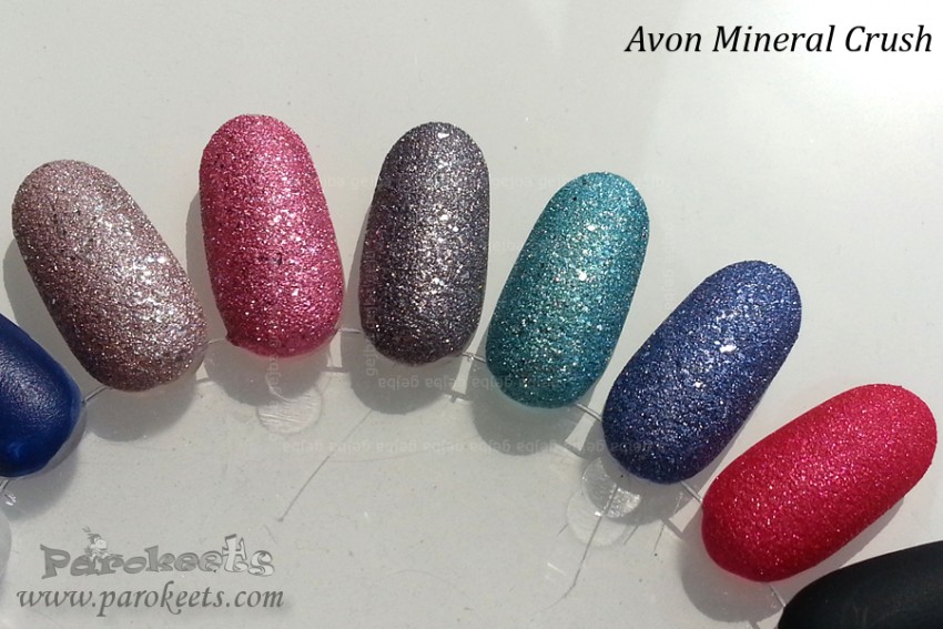 Avon Mineral Crush all polishes swatched