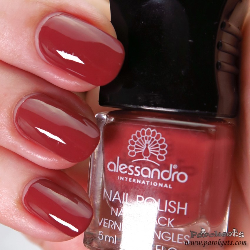 Alessandro Mina's Marsala nail polish (Pantone fall 2015)