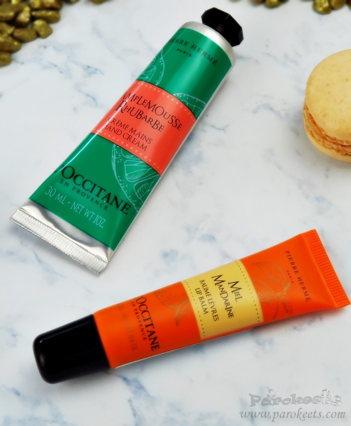 L'Occitane Pamplemousse-Rhubarbe krema, Mile-Mandarine balzam