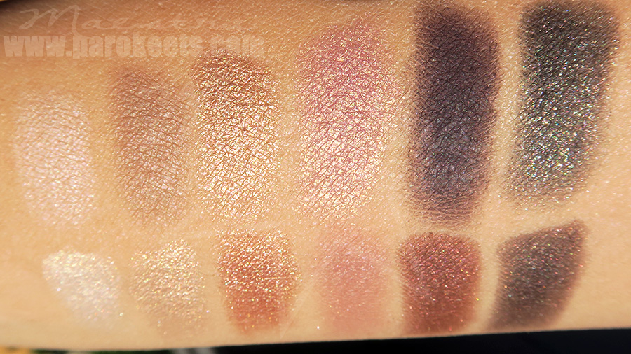 The Balm Nude Dude make up palette (swatch)
