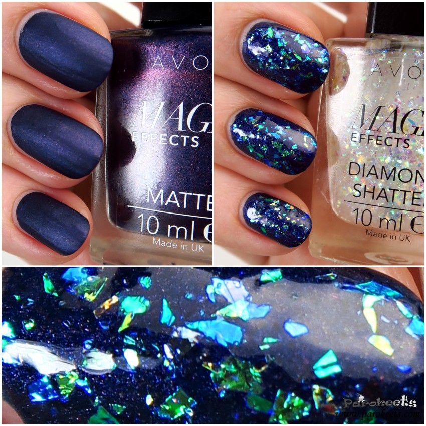 Avon Inky Blue + Diamond Shatter (Magic Effects) layering