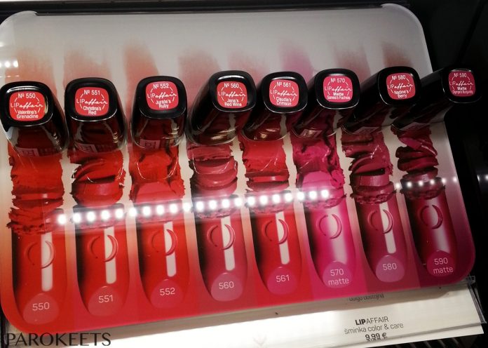 L.O.V Lip Affair lipsticks