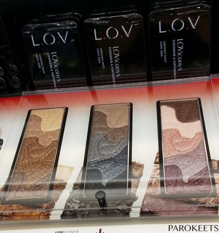 LOViconyx eyeshadow and contouring palette 800, 810, 820 by Gejba Parokeets