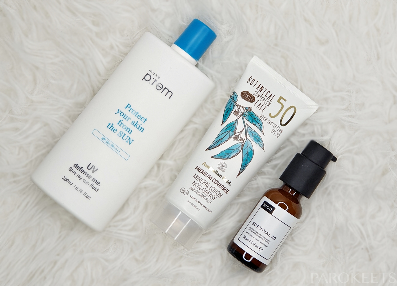 Mineralna sončna krema NIOD Survival 30, Australian Gold Botanical SPF 50, Make prem UV defens me