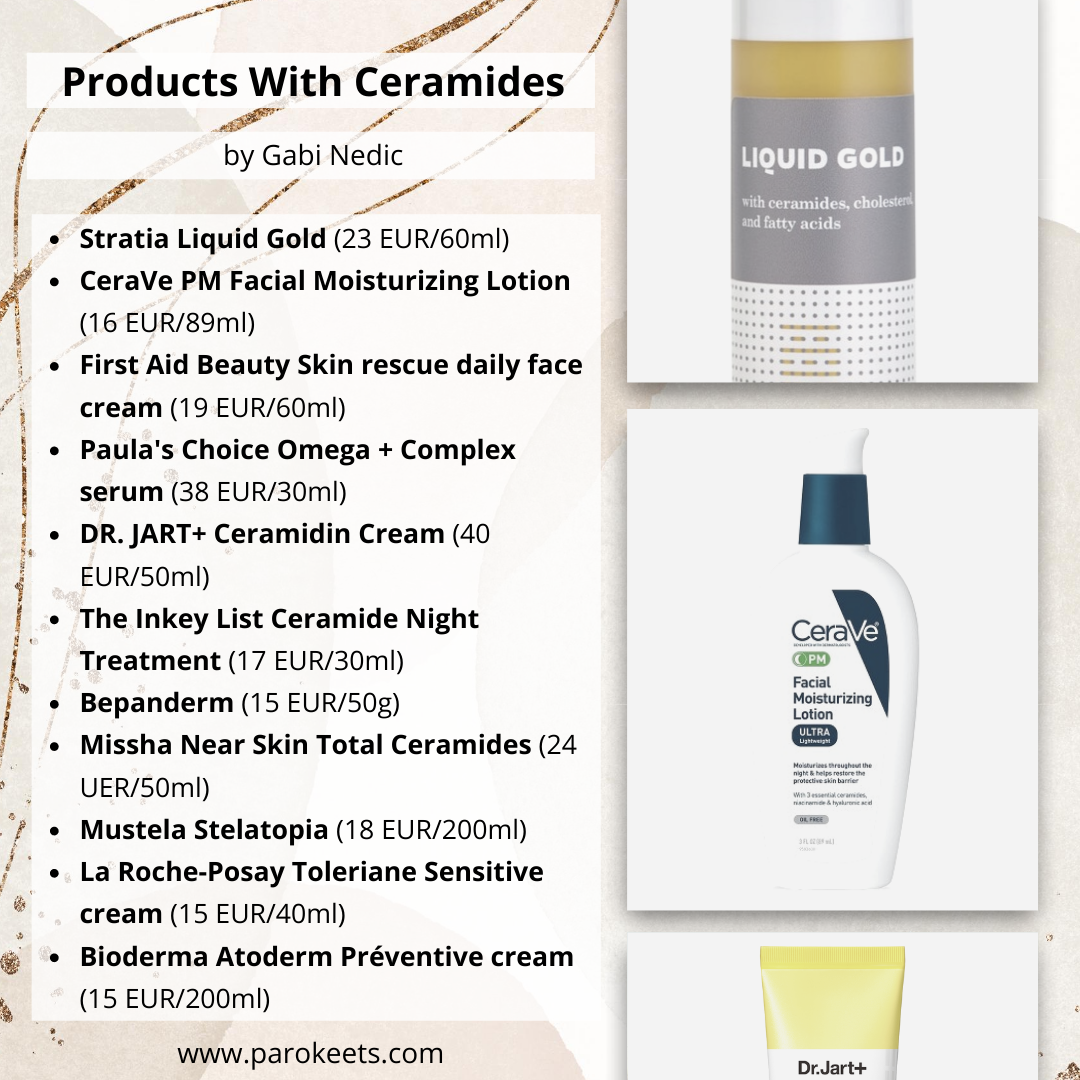Izdelki, ki vsebujejo ceramide by Gabi Nedič parokeets.com