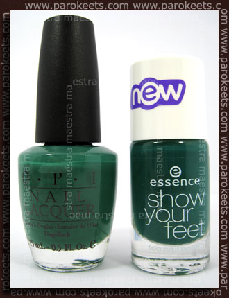 OPI - Jade is the New Black vs. Essence - In the Jungle