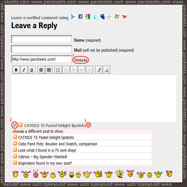 How to use CommentLuv on Parokeets blog