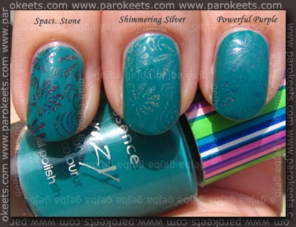 Magnetic polishes with A05 fauxnad plate swatch