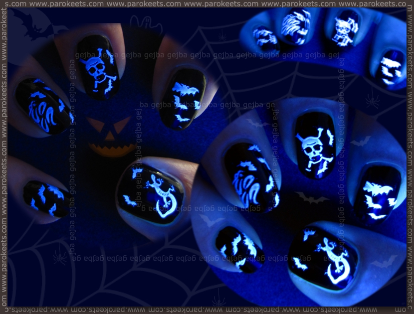 Halloween manicure - D. Jekyll and Mr. Hyde by Gejba