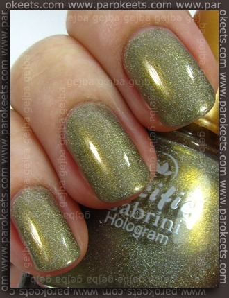 Gabrini 214 holographic polish swatch by Parokeets