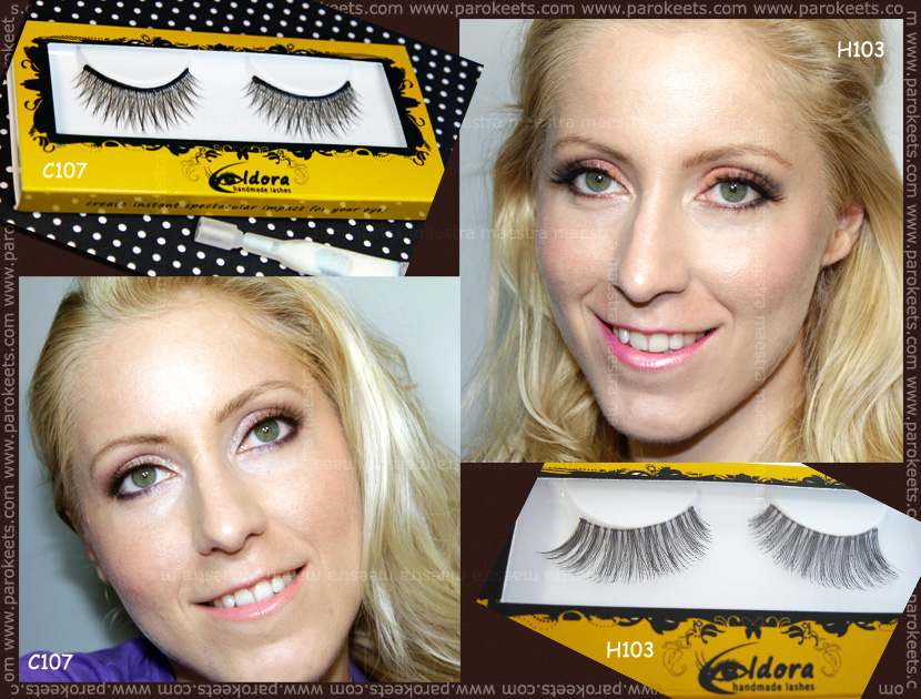 Make up and review: Eldora handmade eyelashes: C107, H103