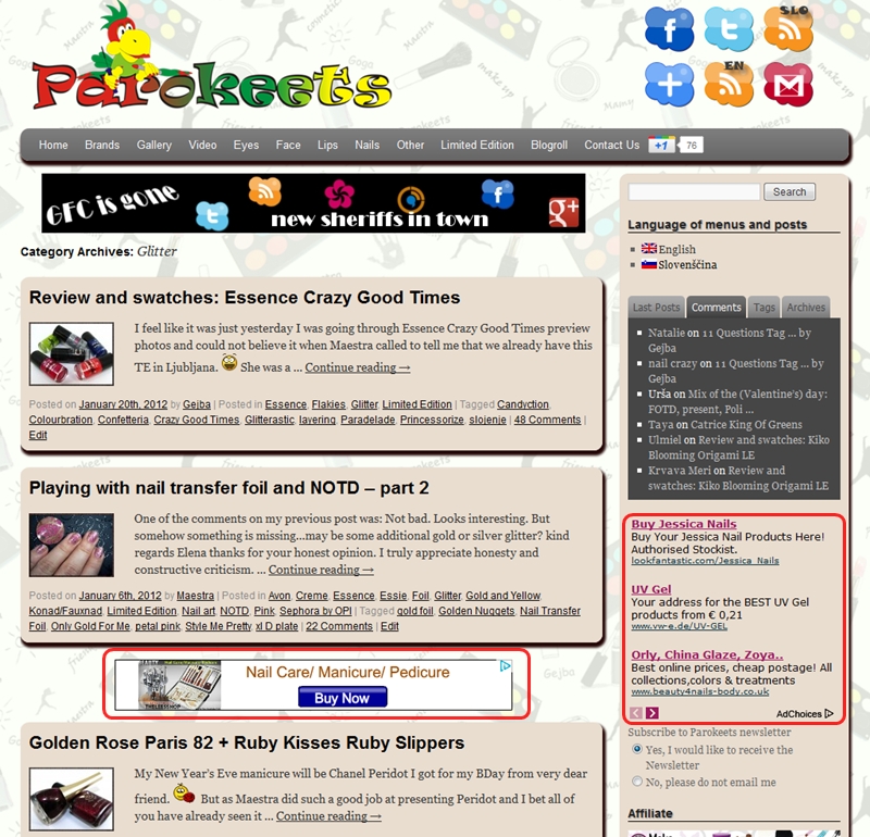 Parokeets ads home