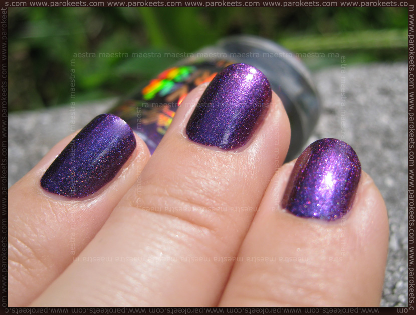 Swatch: Color Club - Wild At Heart and Sally Hansen - Nail Prisms - Garnet Lapis (layering)