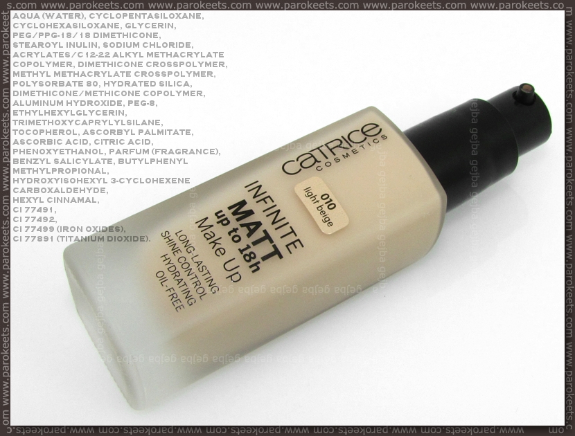 Catrice Infiniti Matt 18h liquid foundation - Light Beige 010