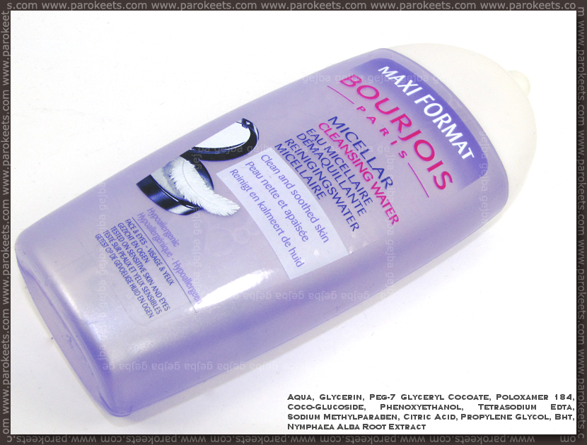 Bourjois Micellar Cleansing Water (INCI)